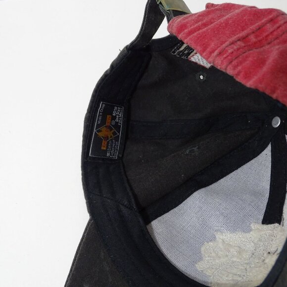 Eagle Crest U.S. Marines Embroidered Cap Adjustable Strap Red and Black FLAW - Picture 8 of 8